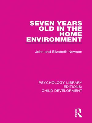 cover image of Seven Years Old in the Home Environment
